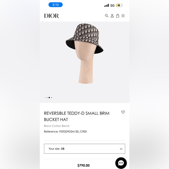 100% authentic Unisex Dior reversible bucket hat - Picture 4 of 4